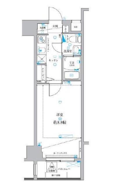 グランドコート親水公園(1K/7階)の間取り写真
