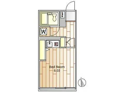 APT・G(ワンルーム/2階)の間取り写真