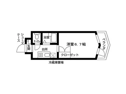 ROSE HILL(1K/5階)の間取り写真