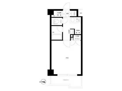 ルーブル高田馬場参番館(1K/3階)の間取り写真