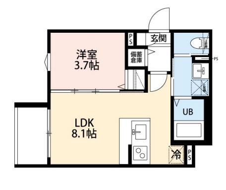 ROBOT HOME 東所沢(1LDK/2階)の間取り写真