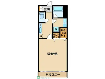 グランドメゾンホソヤマ(1K/1階)の間取り写真