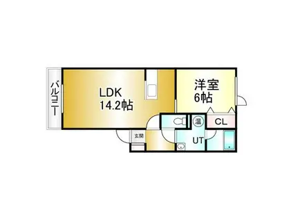 ESTANCIAII(1LDK/3階)の間取り写真