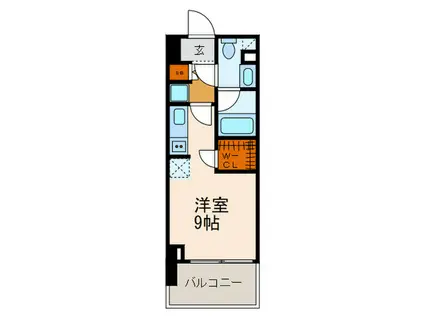 パークアクシス押上レジデンス(ワンルーム/2階)の間取り写真