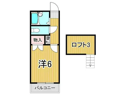 メゾンアサヒV(1K/1階)の間取り写真