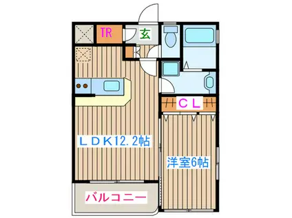 マノワールエスト(1LDK/2階)の間取り写真