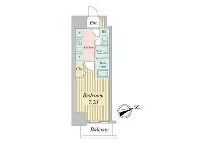 リバーコート砂田橋 II(1K/12階)の間取り写真