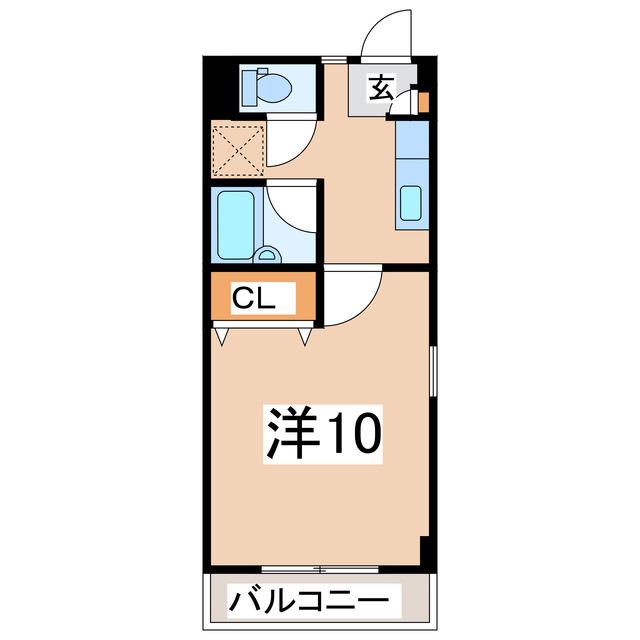 アカデミー(1K/2階)の間取り写真