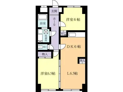 ヒルトップハウス(2LDK/1階)の間取り写真