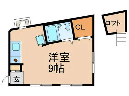 PUPAビル(ワンルーム/3階)の間取り写真