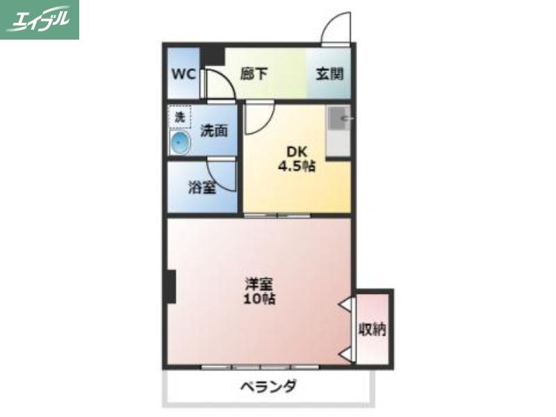 メゾンエース(1DK/3階)の間取り写真