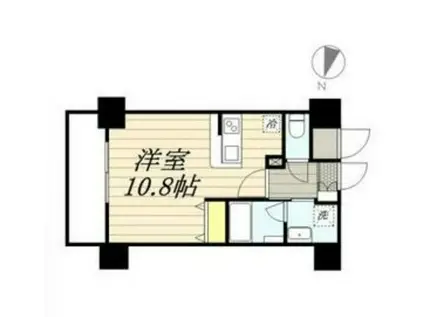 キルンズ西新(ワンルーム/7階)の間取り写真