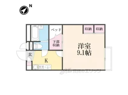 レオパレス東菜畑Ⅱ(1K/1階)の間取り写真