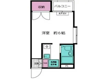 パークコート21(ワンルーム/2階)の間取り写真