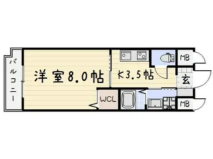 メゾン・ド・プレシューズ(1K/10階)の間取り写真