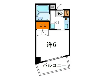 サン・シンプルライフ原田(1K/4階)の間取り写真