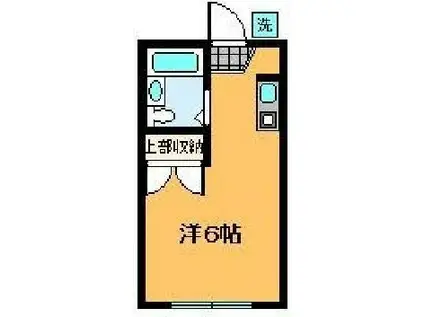 オークラレジデンス葛西(ワンルーム/1階)の間取り写真