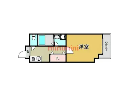 A-1マンション薩摩(1K/3階)の間取り写真