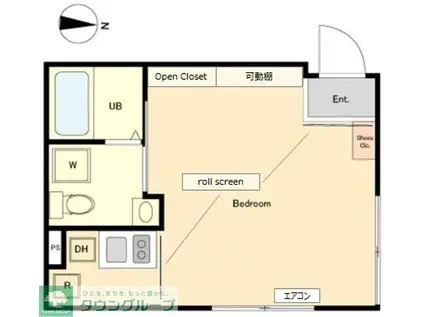 プラチナフォルム御嶽山(ワンルーム/2階)の間取り写真