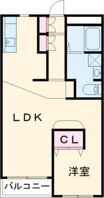 クラッセ感田(1LDK/3階)の間取り写真