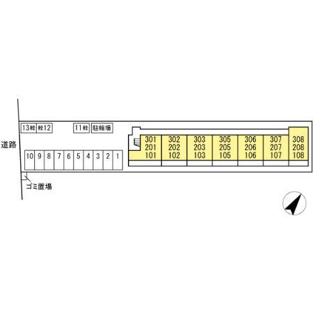 セレーナ東静岡(1LDK/3階)の間取り写真