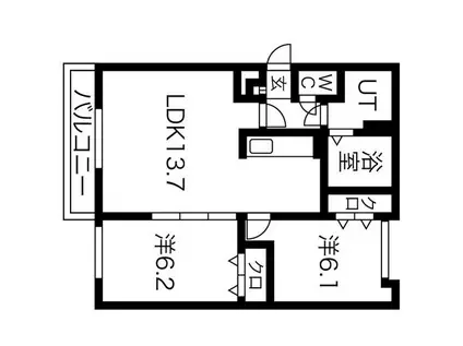 ラ・フェスタ・コンフォルト(2LDK/2階)の間取り写真