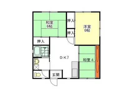 コーポ増田(3DK/1階)の間取り写真