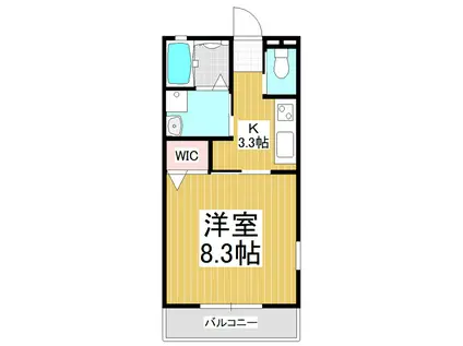 WITH HEIM IWAMA(1K/1階)の間取り写真