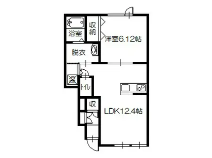 パリスタ(1LDK/1階)の間取り写真