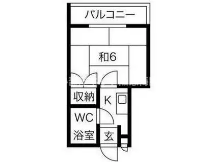 プレアール豊里II(1K/1階)の間取り写真