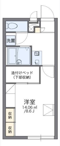 レオパレスフェリーチェ壱番館(1K/1階)の間取り写真
