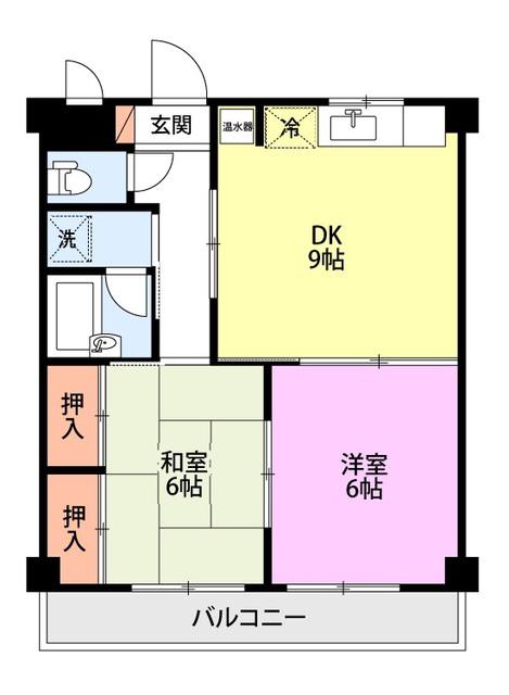 ファインプラザ(2DK/5階)の間取り写真