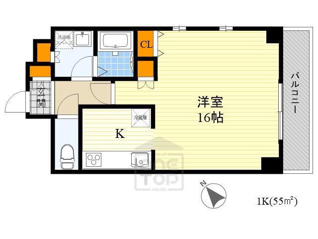 桃山台アルビラ(1K/2階)の間取り写真