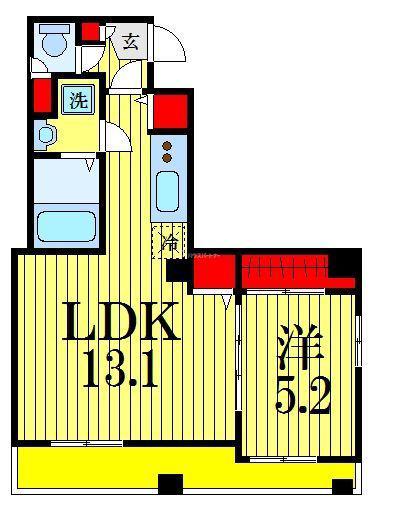 スペランザ新検見川(1LDK/7階)の間取り写真