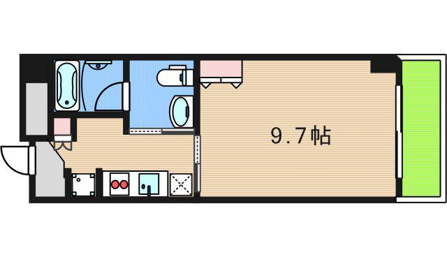 エル・セレーノ住之江(1K/4階)の間取り写真