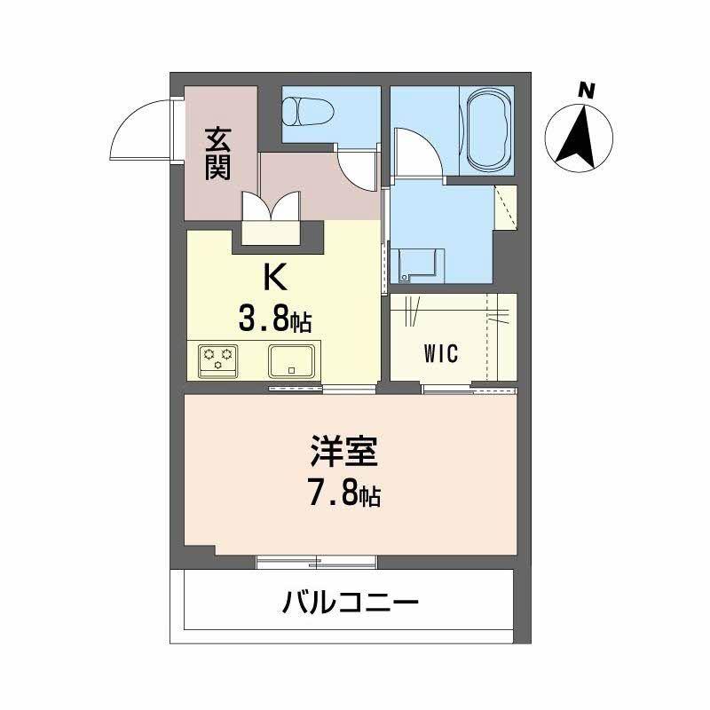 シャーメゾン ウィステリア(1K/2階)の間取り写真