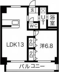 グランドセダー白銀(1LDK/2階)の間取り写真