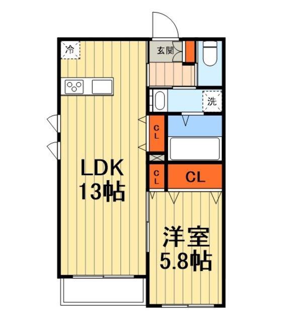 イーストレジデンス(1LDK/1階)の間取り写真