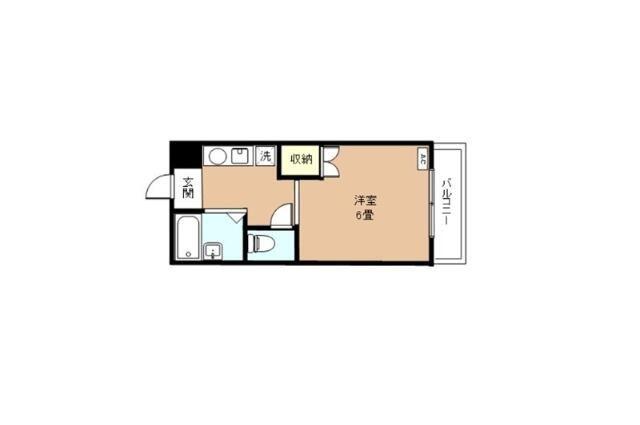 高峰コーポ3(1K/1階)の間取り写真