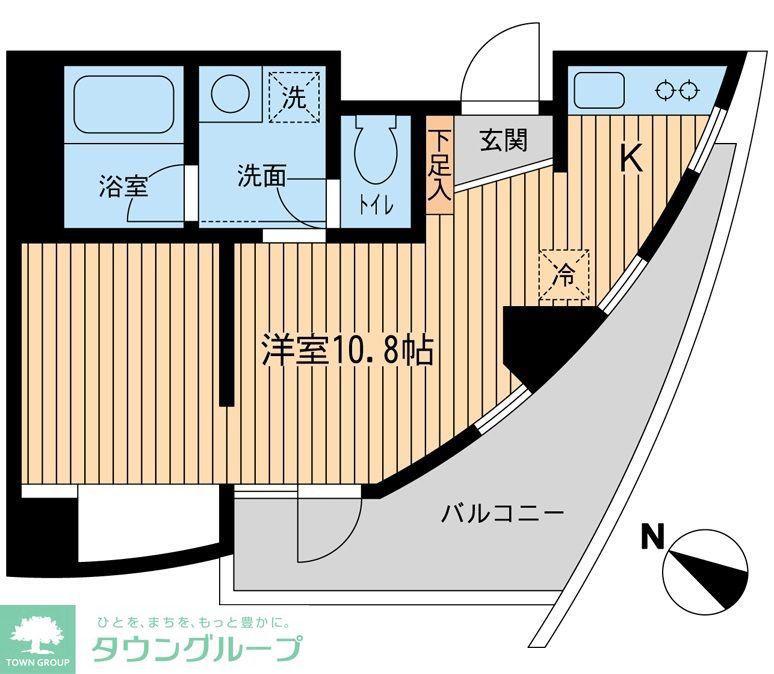 ウィルテラス新代田(1K/7階)の間取り写真