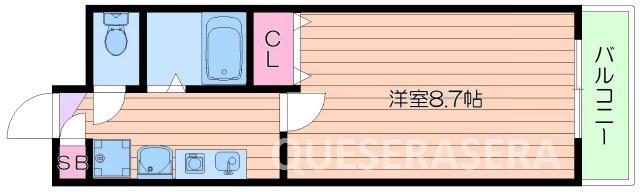 トラスト王子町(1K/2階)の間取り写真