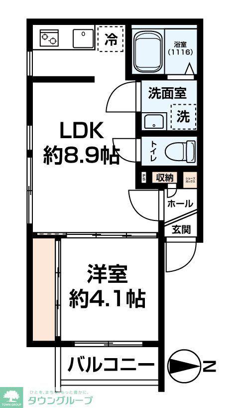 グランニール三宿(1LDK/2階)の間取り写真