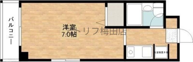 ファーストリバー(ワンルーム/2階)の間取り写真