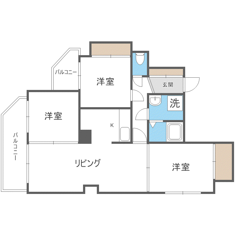 スターアベニュー広和NO11(3LDK/4階)の間取り写真