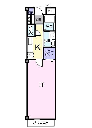 アールメゾンアワジ(1K/3階)の間取り写真