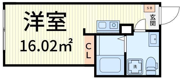 フィオーネ亀有(ワンルーム/2階)の間取り写真