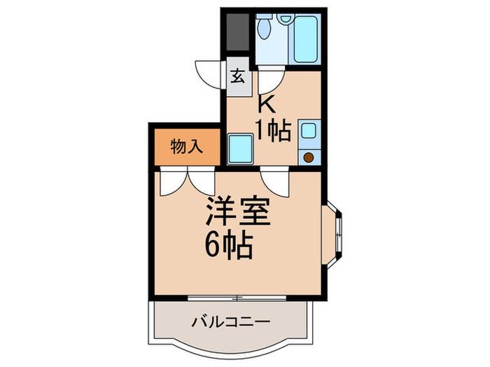 シャルマンフジ灘弐番館(1K/3階)の間取り写真