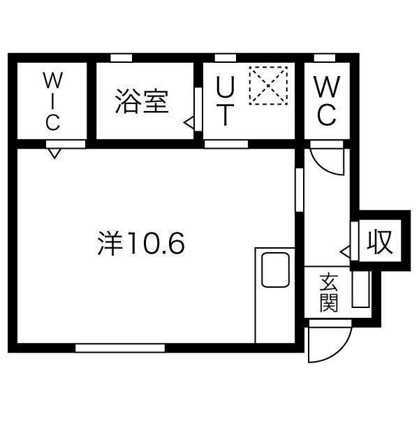 レバンス(ワンルーム/1階)の間取り写真