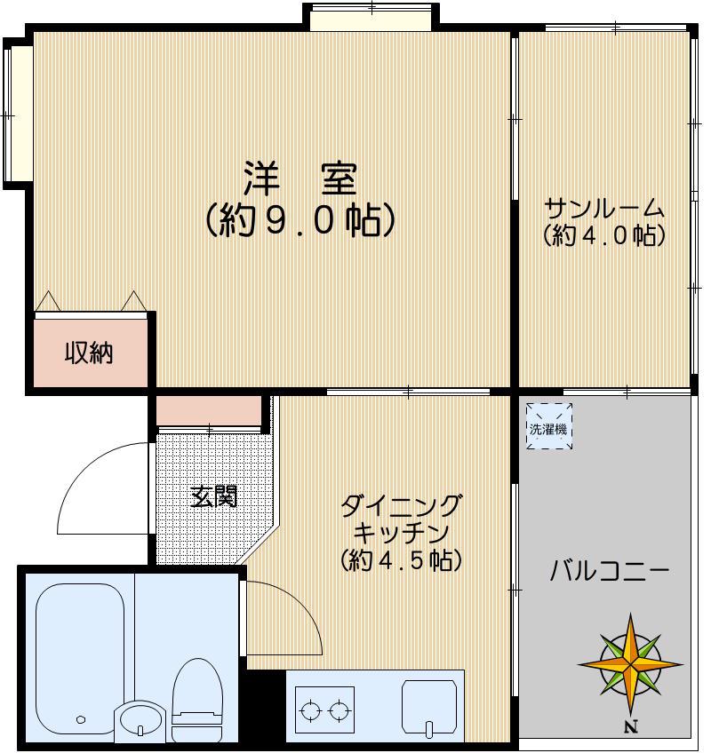 ティアレ目白台(1SDK/3階)の間取り写真