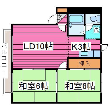 パナハイツ31(2LDK/2階)の間取り写真
